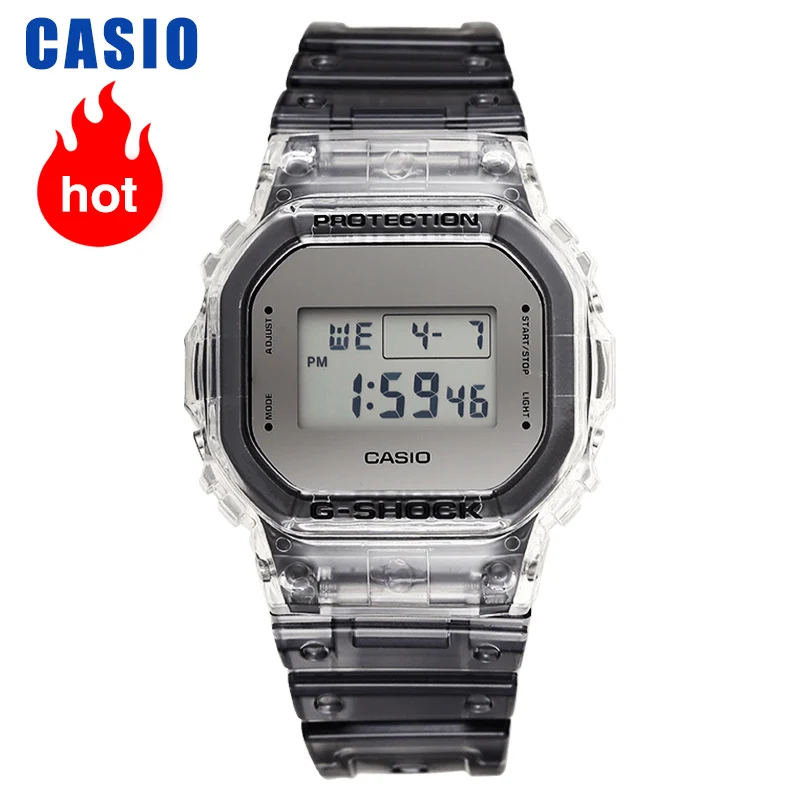 

Casio watch G-SHOCK translucent silver gray sports watch DW-5600SK-1