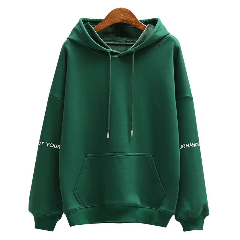 new plus velvet female hooded thick autumn and winter sweatshirt hoodies women