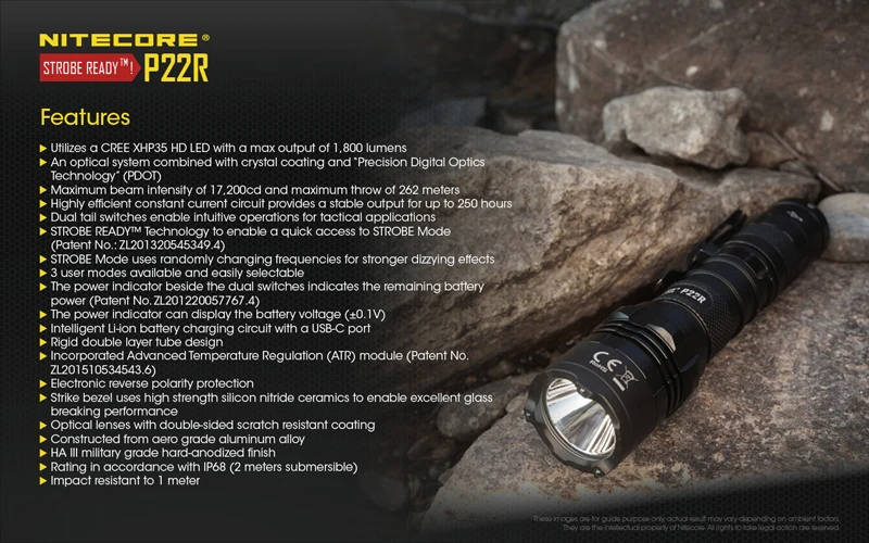 NITECORE P22R 1800 Lumens Tactical Flashlight (28)