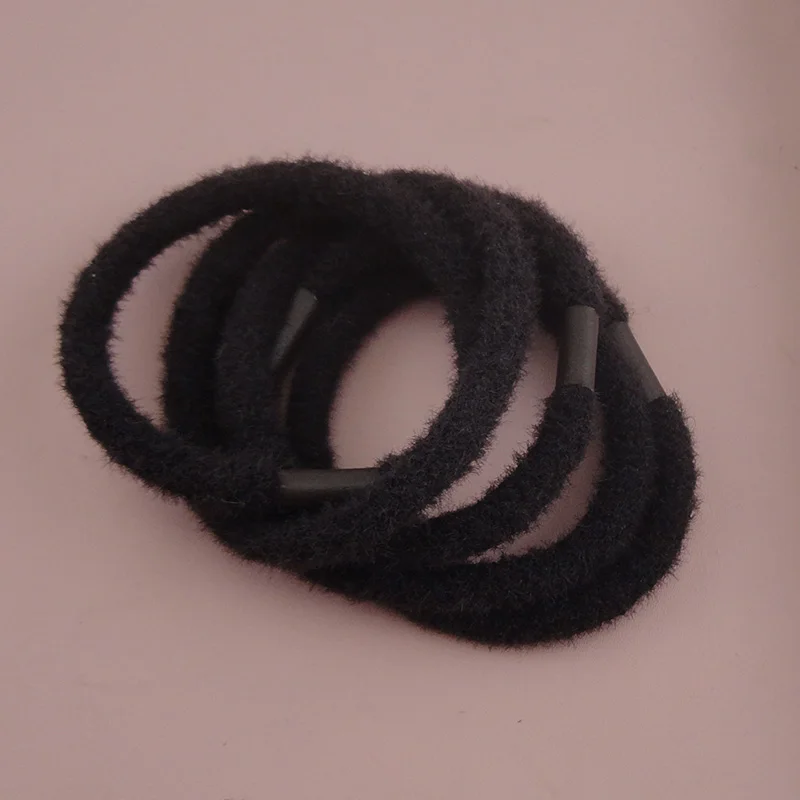 Brown hair bands 30 шт. 4 мм мягкая шерсть мех эластичная резинка для волос держатели резинки для волос бархатные Галстуки для волос для девочек DIY аксессуары для волос - Цвет: Brown hair bands