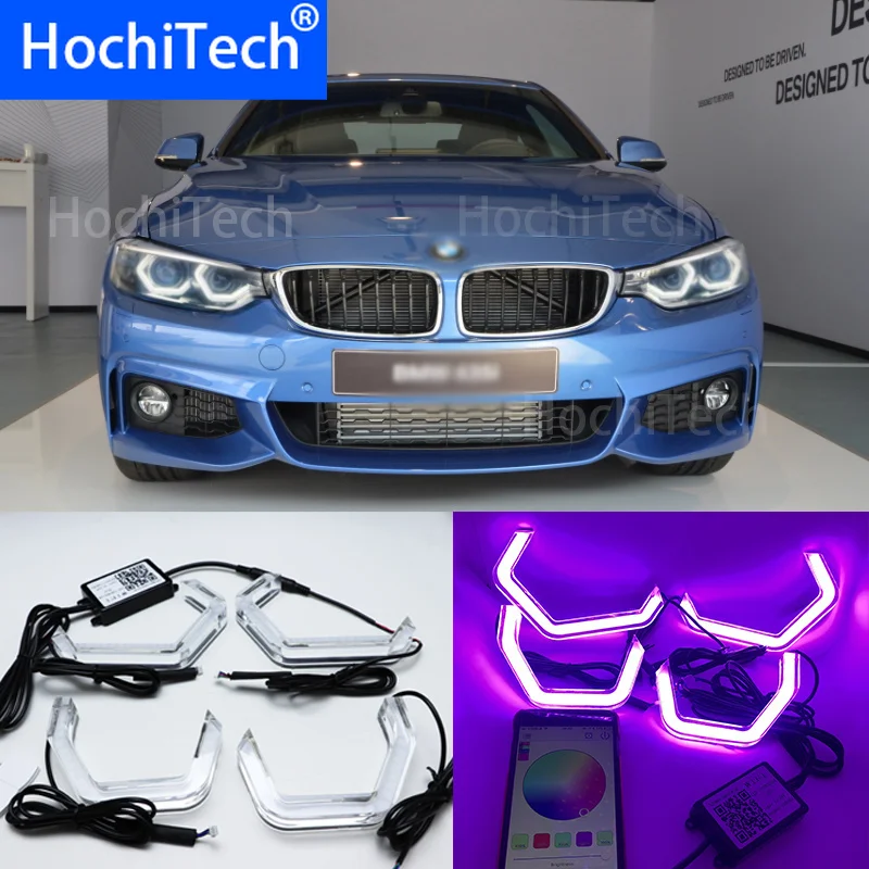 

WIFI RGB Multi-Color M4 Iconic Style LED Crystal Angel Eye light Kits for BMW M3 M4 E80 E82 F22 F32 F30 XENON car styling