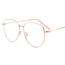 Новая мода плоское зеркало ретро личности металлические очки в большой оправе с той же близорукой оптической рамкой для мужчин и женщин