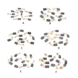10 шт. Электроинструмент Угольная щетка электрический молоток угловая шлифовальная графитовая щетка замена различных размеров Au23 19 Прямая