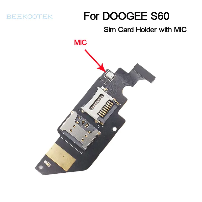 Новый оригинальный дисплей Doogee S60 sim-карты слот Sim держатель для карт с микрофоном