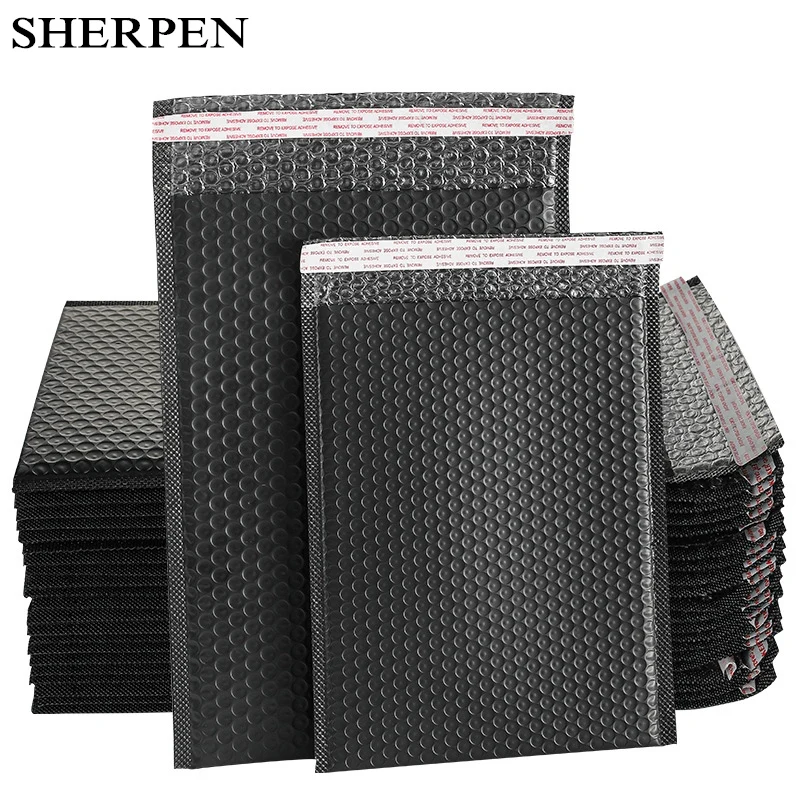 20pcs/Lot Foam Envelope Bags Self Seal Mailers Padded Shipping Envelopes With Bubble Mailing Bag Shipping Packages Bag Black mailing envelopes,mailing bags