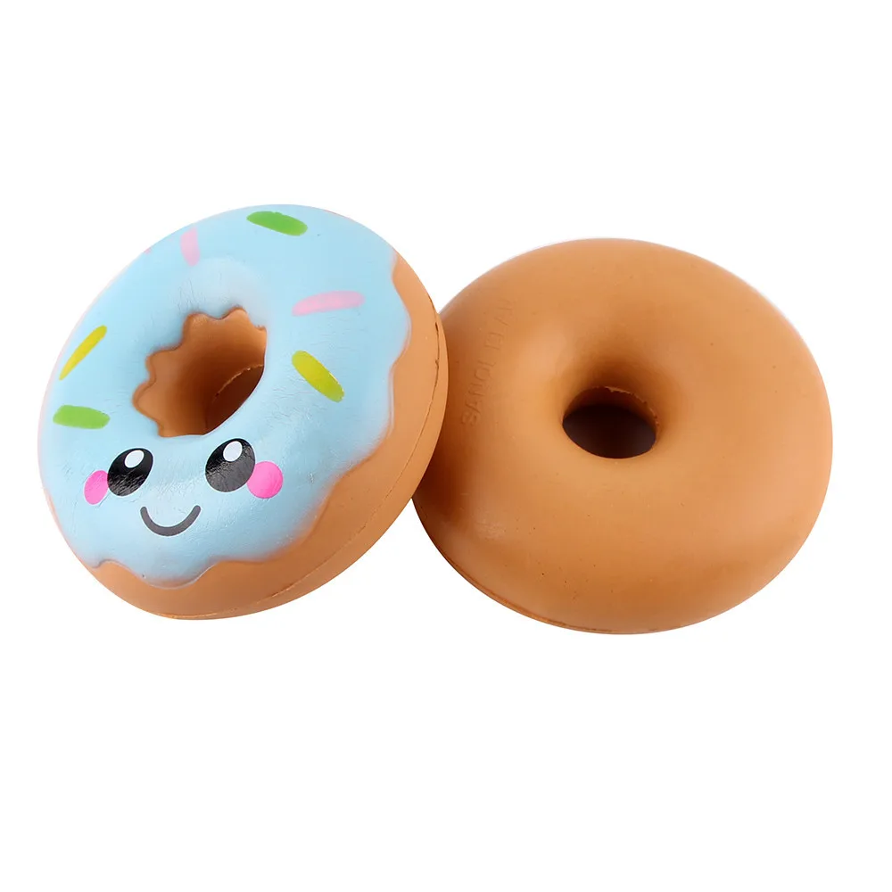 Cute Colorful Chocolate Donut Slow Rising Simulation Food Stress Relief Toy for Kids Fun Xmas Gift childrens party decorations#A