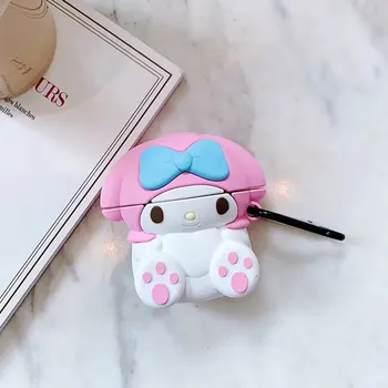 

3D Lovely Japan Cartoon My Melody Shockproof Headphone Case For Apple Airpods 1/2 Cute Rabbit Silicone Protection Earphone Cover