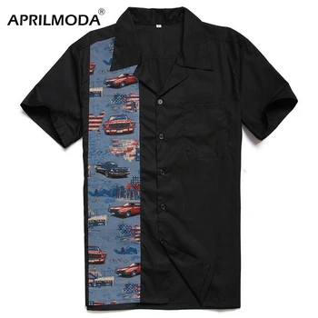 

Mens Hawaiian Shirt 2019 Summer New Casual Slim Fit Retro Vintage Camisa Masculina Car Printed Short Sleeve Male Beach Shirts