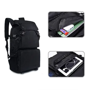 

Nylon Unisex Large Capacity Laptop Backpack Men Vintage School Bags High Quality Black Travel Backpacks Bookbag