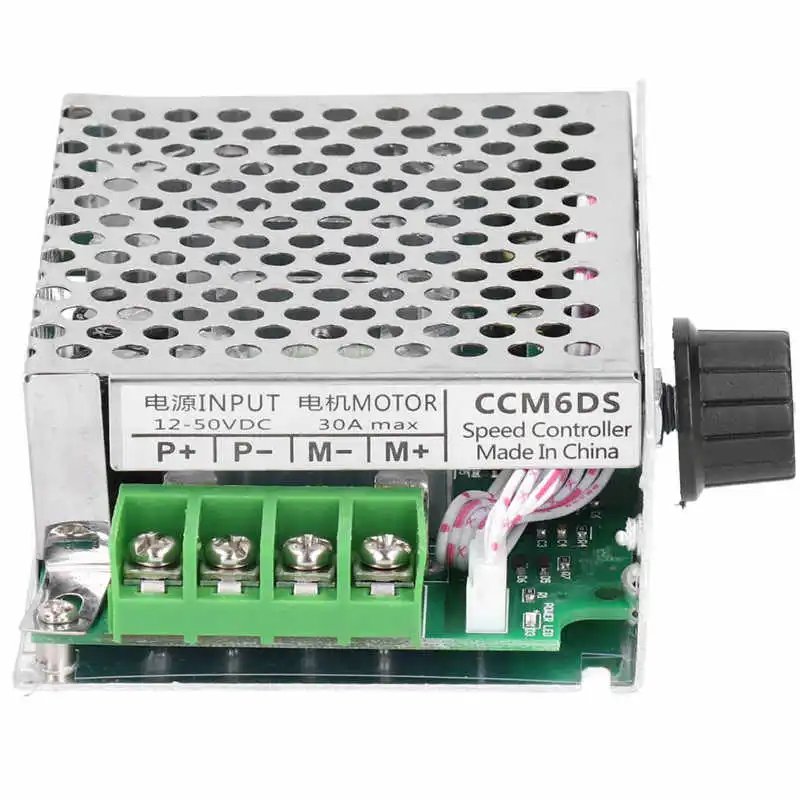

DC12V-50V PWM Speed Controller Metal Shell 30A Motor Speed Regulator DC Motor