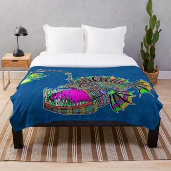 

Electric Angler Fish Blanket Wool Flannel Plush Blanket Bedspread For office Sherpa Blanket Couch Quilt Cover Travel