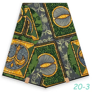 

100% Cotton Printed wax cloth Real Veritable 2020 Hot Sale wax cloth 6 Yards For Patchwork 07