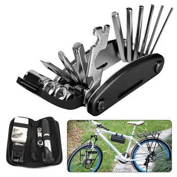 

Bicycle Multifunction Tool Kit Tire Repair Tool Set With Screwdriver Chain Rivet Extractor For MTB Road Bike Tools Repairing Set