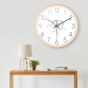 

10 Inch [a Generation of Fat "Wall Clock Fashion Household Mute Wood Quartz Watch Living Room Bedroom Wall Charts