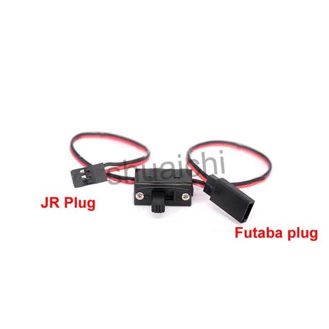 10pcs JST FUTABA JR Plug Charging Switch 2 Wire Way Line Connector Power On/Off for Model Airplane RC Drone FPV Accessories