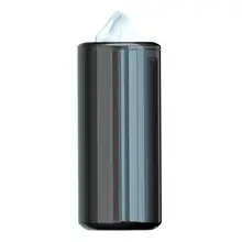 Автомобильная коробка для салфеток с подлокотником, автомобильная бумажная коробка, домашняя Круглая Серебряная трубка, сменная пластиковая коробка 155x70 мм, многофункциональная коробка для хранения