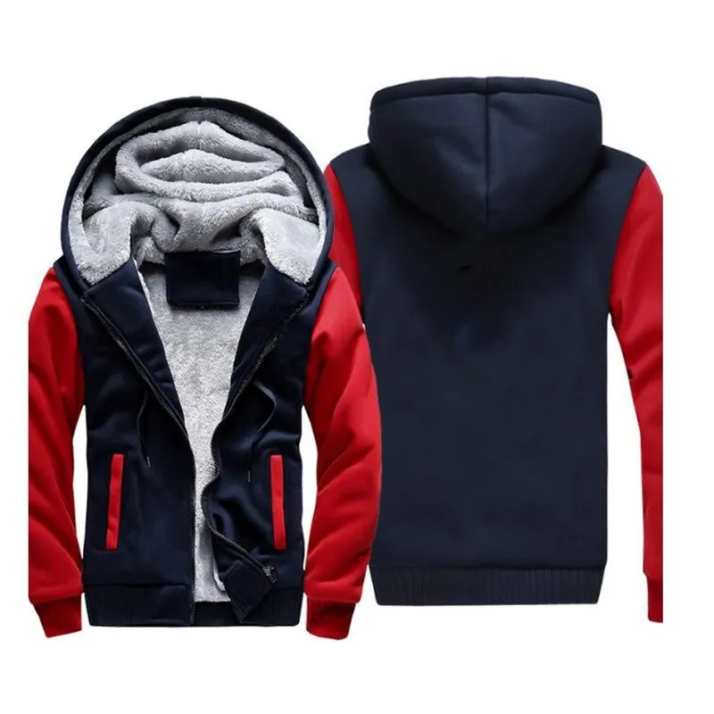 Chaquetas de invierno para hombre con capucha de lana gruesa Parka de terciopelo a prueba de viento abrigos caurdigan sudaderas c