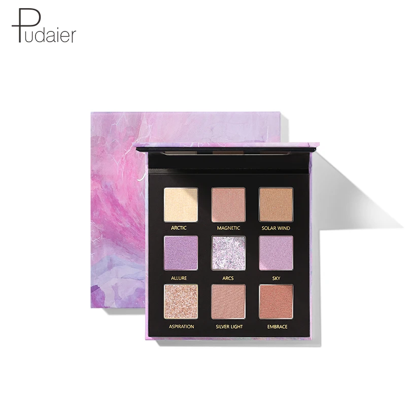 

Pudaier 9 Colors Eyeshadows Pallete for Eyes Sunset Polar Light Milky Way Serices Professional Matte Glitter Makeup Pallete