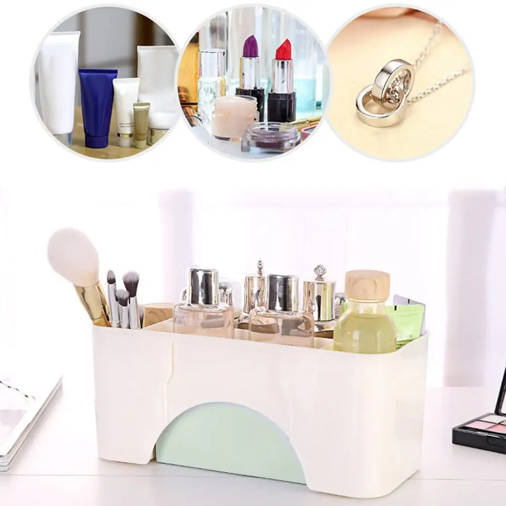 

Plastic Cosmetic Makeup Brush Holder Storage Drawer Desktop Sundries Organizer