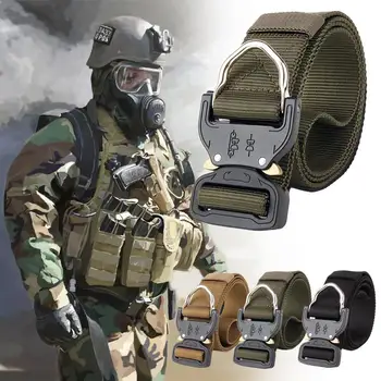 

1PCS Nylon Tactical Belt Male Military Belt Outdoor Multifunctional Training Belt High Quality Strap Ceinture