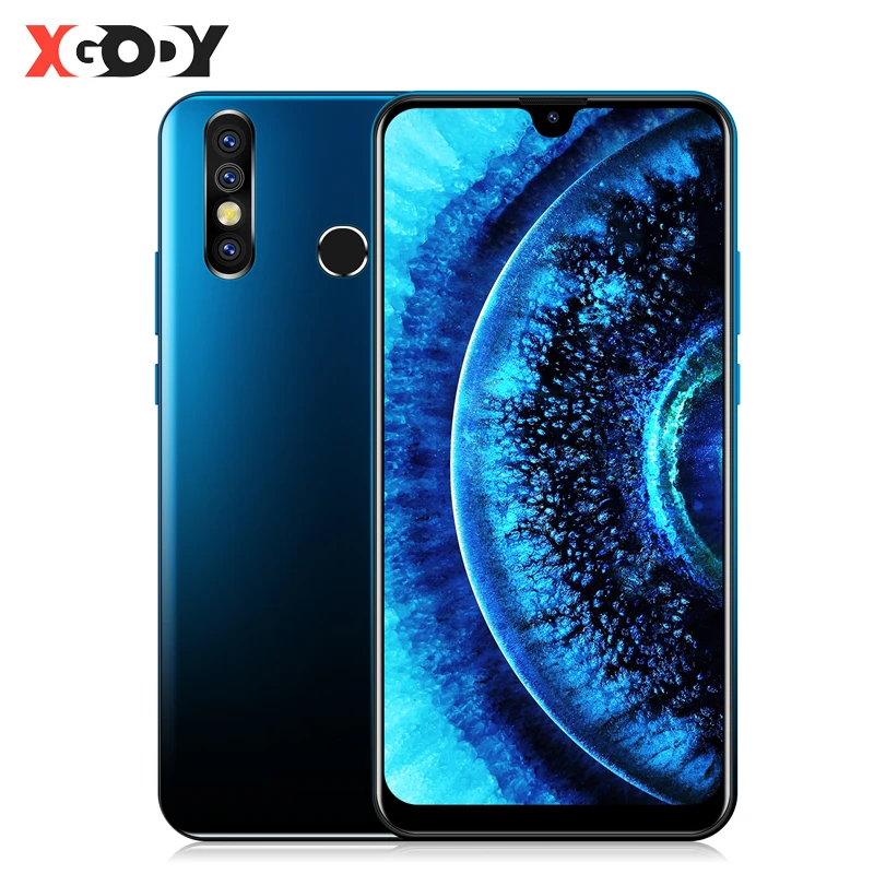 Xgody Polegada Smartphone Android 9.0 19:9 Waterdrop Tela 1 gb 4 Mtk6580 Quad Core 5mp 3000 Mah Sim Duplo 3g Telefone Móvel A70s 7.2