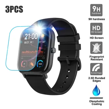

3PCS Clear Film 9H 2.5D Premium Screen Protector Film for AMAZFIT GTS Smart Watch Tempered Glass Screen Protector 2020 new