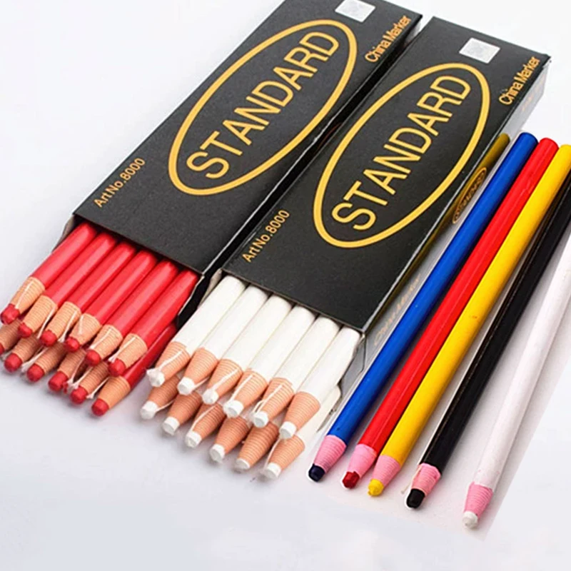 Ciieeo 1 Box Markers Grease Pencils Marking Pencils Wax Marker Pencil  Grease Pens China Marker Black Pencils Peel- off Grease Pencils Black White