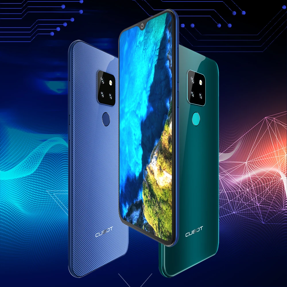  Cubot P30 4GB 64GB MT6763 Octa Core Android 9.0 Smartphone 6.3'' FHD+ Waterdrop Screen 2340*1080 40
