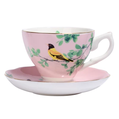 Cup and Saucers C Фарфор для послеобеденного чая чашки европейские кофейные чашки для эспрессо костяной фарфор кофейная чашка английское блюдце фарфоровая керамическая чашка LZI001 - Цвет: Cup and Saucers C