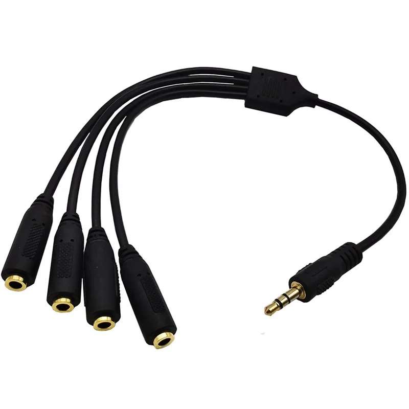 Splitter Cable 3.5mm 1 To 3 4 5 Stereo Plug Male 1/8" Jack Female Input Output Audio | Компьютеры и офис