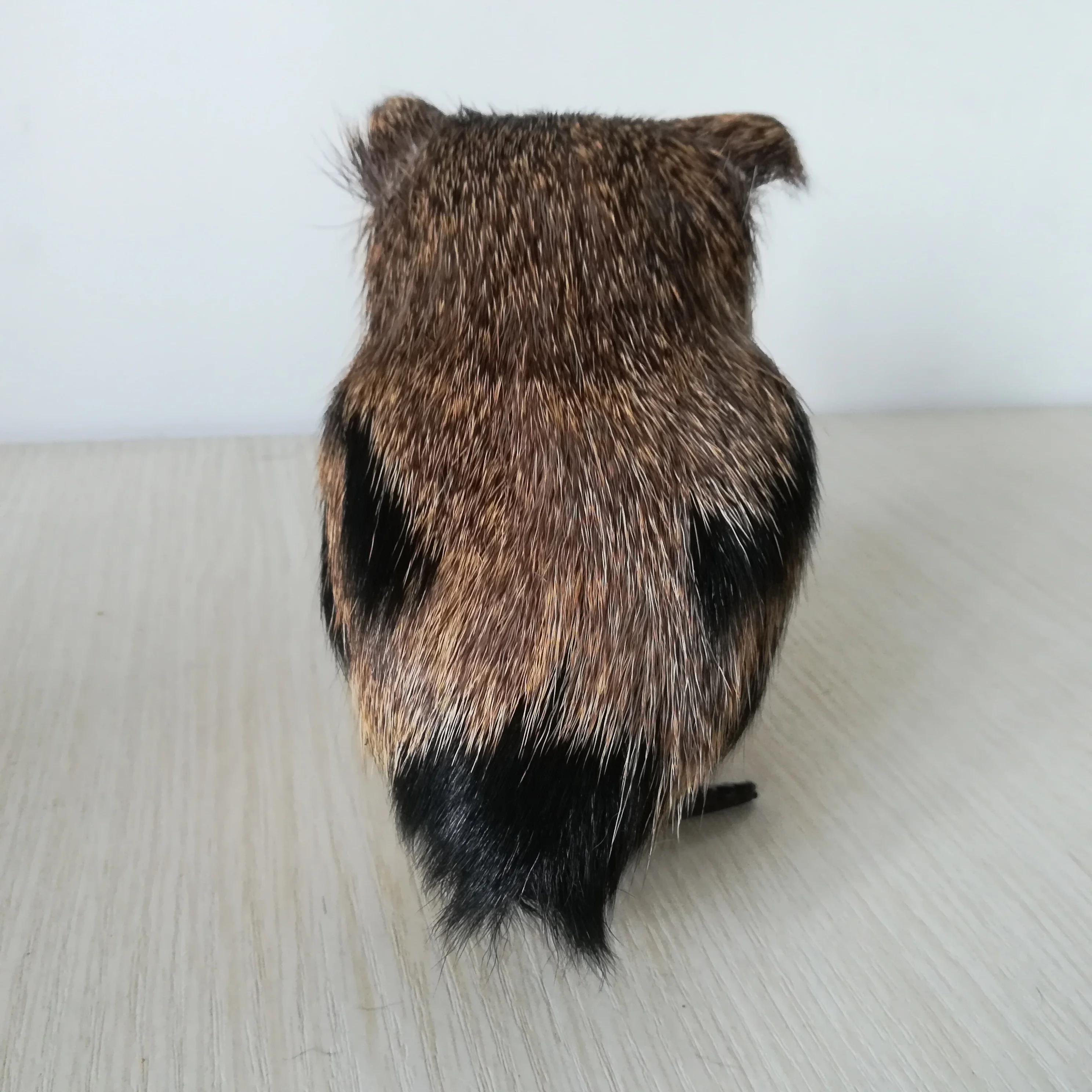 Настоящая игрушка Сова жесткая Модель маленькая 12x9 см пластиковая и меховая