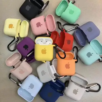

Bluetooth Wireless Earphone Accessories For Apple AirPods 2 1 Protective Soft Case for airpods 1 earbuds With Hooks