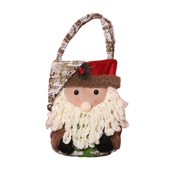 

Christmas Tote Bag Fabric Merry Christmas Shoulder Bag Cute Cartoon Children Christmas Presents