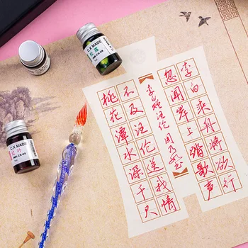 

13pcs Art Writing Drawing Crystal Starry Sky School Birthday Gift Calligraphy Glass Dipped Pen Ink Set Glitter Fountain Artisit