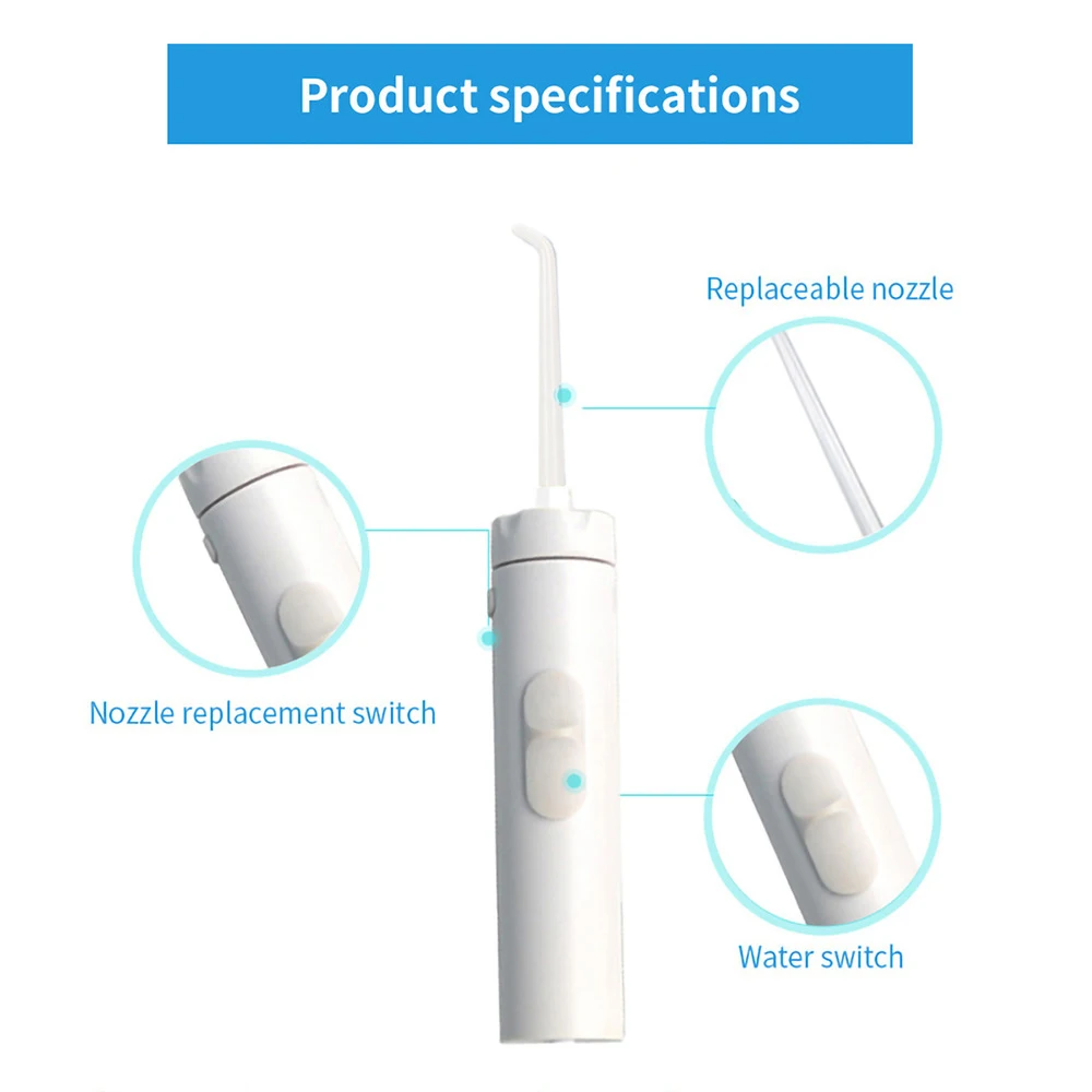 Портативный ирригатор для полости рта кран для воды зубная нить для чистки рта мыть Зубы Отбеливание без электричества Abs