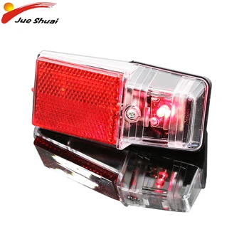 

JS Red LED Bike Rear Light Mount on the Fender Tail light Lamp Bycicle Accessories MTB with Battery Safety Warning Bicycle