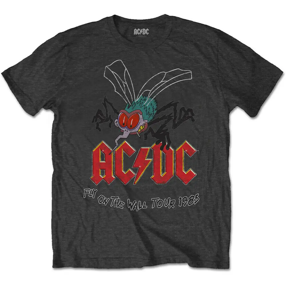 Ac/Dc Fly On The Wall Tour Мужская футболка унисекс Официальный Лицензированный группа Merch |