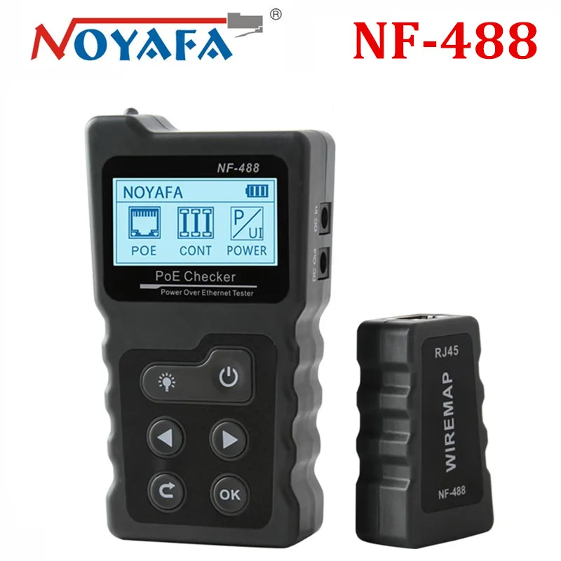 Noyafa NF 488 Poe проверка RJ45 тестер мощности тока CAT5 CAT6 кабель NF488|Электрические тестеры