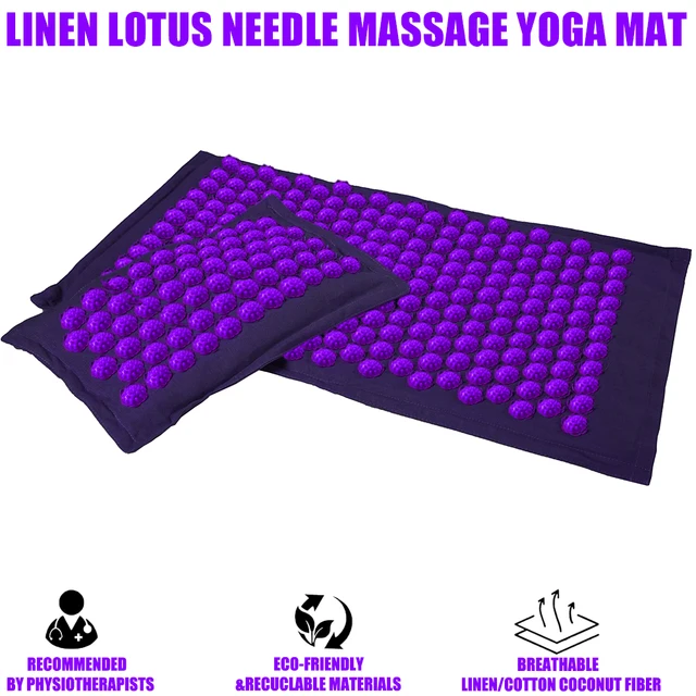 Massage Cushion Yoga Mat Lotus Spike Acupressure Relieve Body Stress Pain Spike Mat Relaxation Stress Relief