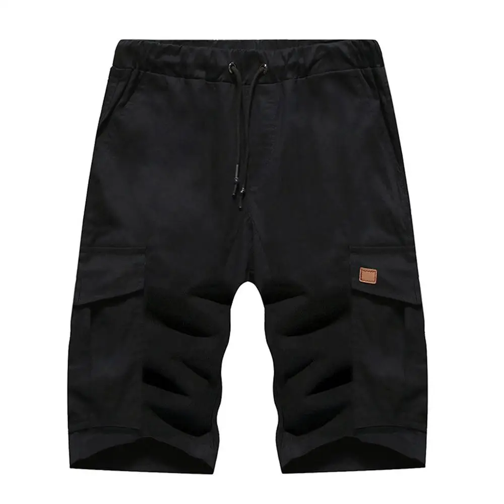 Летние модные мужские наклейки карман трость эластичные спортивные штаны шорты#4L31