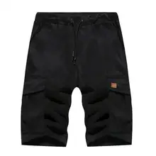 Летние модные мужские наклейки карман трость эластичные спортивные штаны шорты#4L31