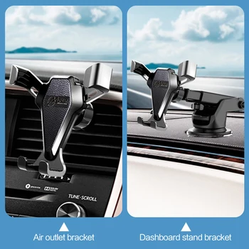 

Gravity Car Phone Holder Auto Air Vent Outlet Mobile Phone Bracket Navigation Panel Instrument Panel Sucker Stand Support Mount