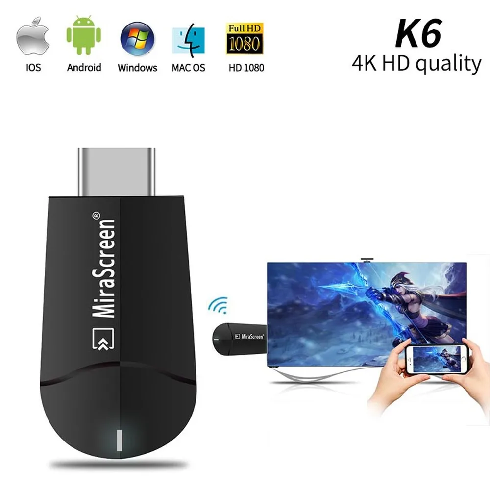 MiraScreen G5 4K HD беспроводной WiFi Дисплей HDMI донгл приемник 1080P TV Stick Miracast Airplay Mirroring To