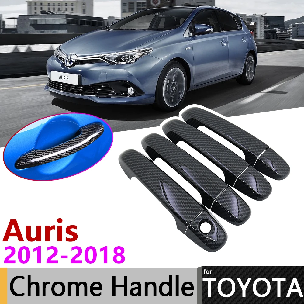 Black Carbon Fiber Door Handle Cover For Toyota Auris E180 Hatchback Au Scion Im 2013 2018 Accessories Stickers Trim Chrome Car Stickers Aliexpress