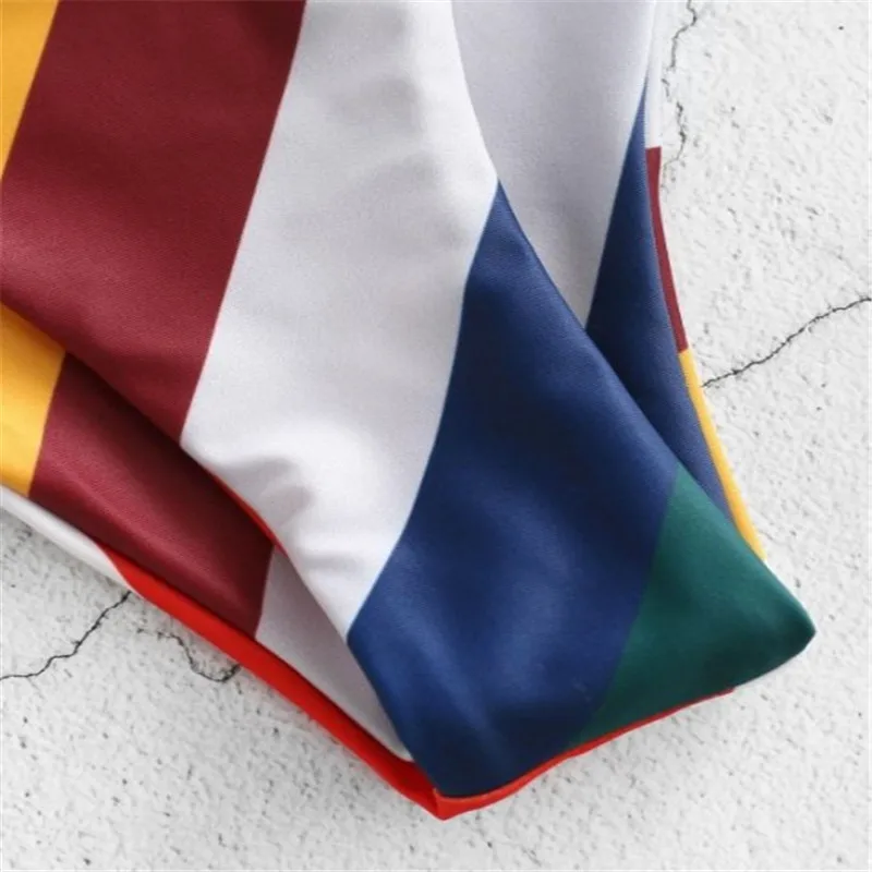 2020 new rainbow striped print bikini women's summer fashion beach swimsuit high waist swimsuit Bquini