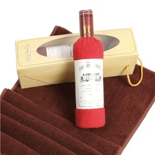 Новейшее уникальное мягкое полотенце в форме бутылки красного вина, креативный подарок, мягкое Хлопковое полотенце для лица, подарок, домашний текстиль, свадебный подарок
