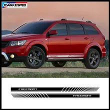 Car Side Skirt Sticker For-Fiat Freemont Auto DIY Vinyl Decal Both Side Racing Sport Styling Automobile Body Stripes Accessories (1)_副本