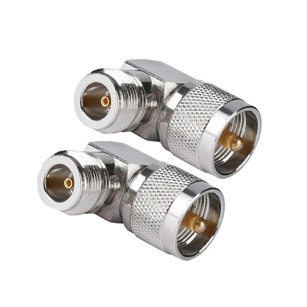 

UHF Male to Female Angle 90° Crimp Plug Suitable for All N-Type UHF connector Solid Connection coaxial Connector 1000 Times Life