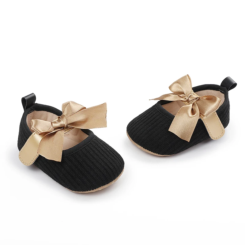 Ma&Baby 0-12M Valentine's Day Baby Girl Red Shoes Spring Autumn Cute Princess Bow Knitted Crib Shoes For Girls
