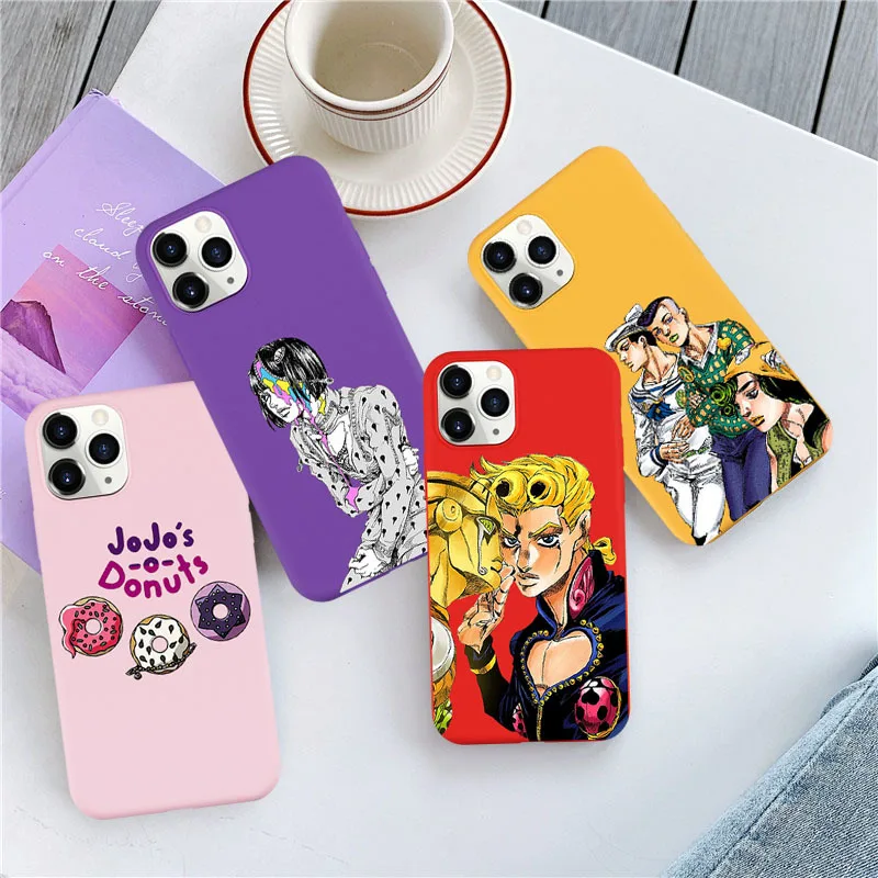 Cartoon Anime JoJos Bizarre Adventure Phone Case for IPhones 7 8 Plus Silicone Cover for IPhone 11 Pro Max 6S X XR XS Max SE2 Cartoon Anime JoJos Bizarre Adventure Phone Case for IPhones 7 8 Plus Silicone Cover for IPhone 11 Pro Max 6S X XR XS Max SE2